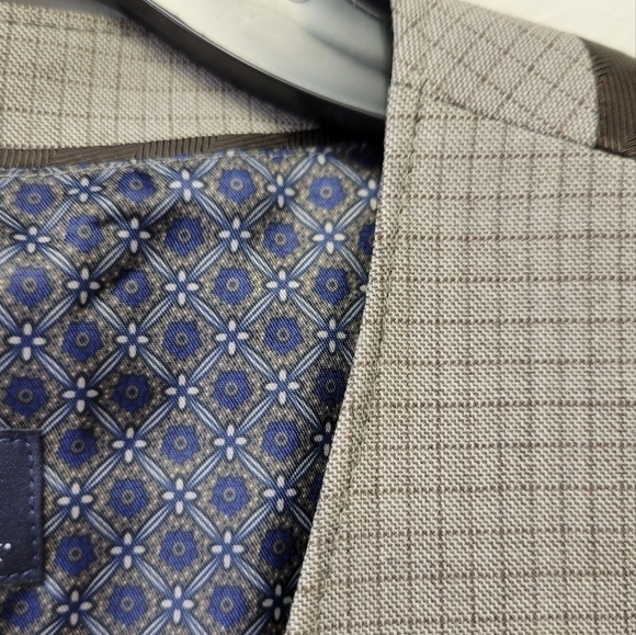 Hart Schaffner Marx Plaid Vest Tan M - Picture 3 of 7